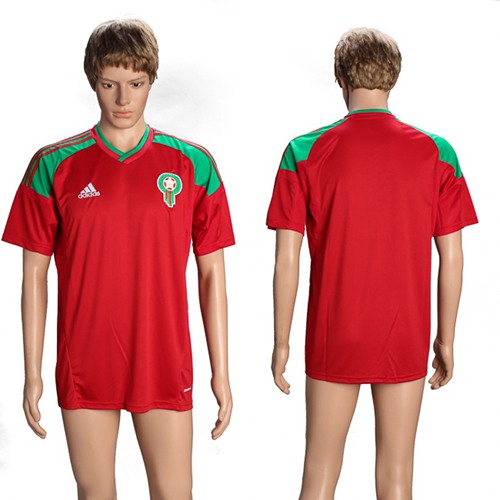 Morocco Blank Home Soccer Country Jersey - Click Image to Close